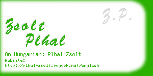 zsolt plhal business card